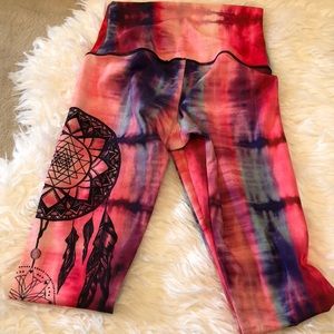 Onzie Pink Tie Dye Dream Catcher Leggings